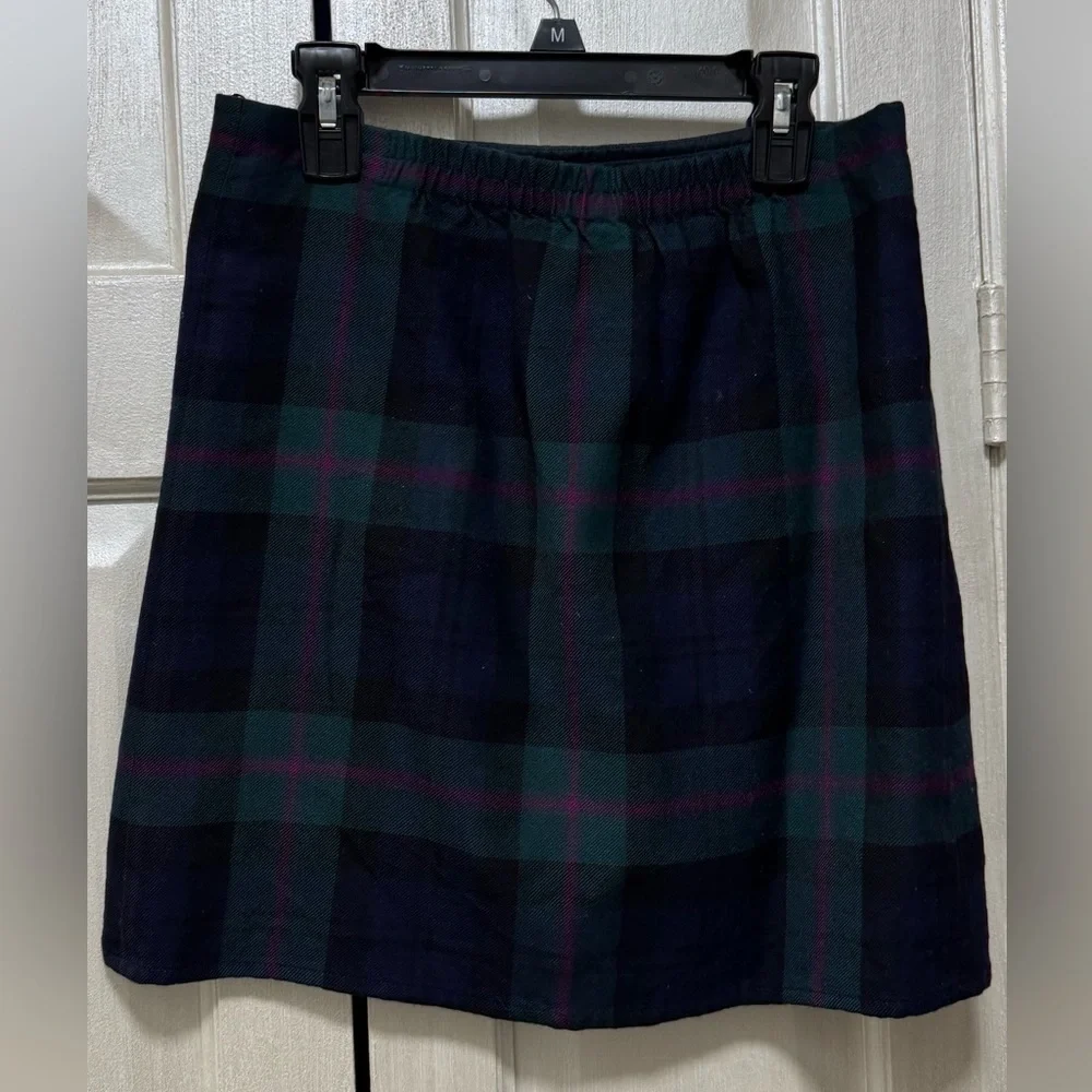Brooks Brothers Fleece Girls 14 Wool Plaid Scottish Tartans Style Skirt Lined